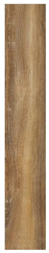 Painel de parede c/ aspeto de madeira 2,06 m² PVC castanho