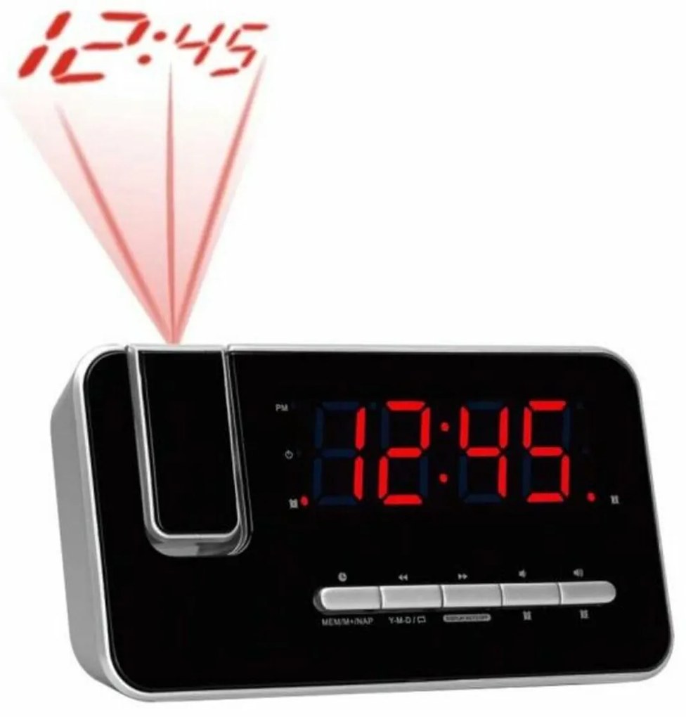 Rádio Despertador Denver Electronics CRP-618 FM Preto