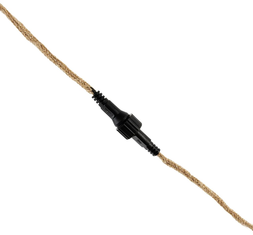 Cordão de luzes castanho 8m Incl. LED 10 luzes IP44 Recarregável a energia solar - Maro Moderno