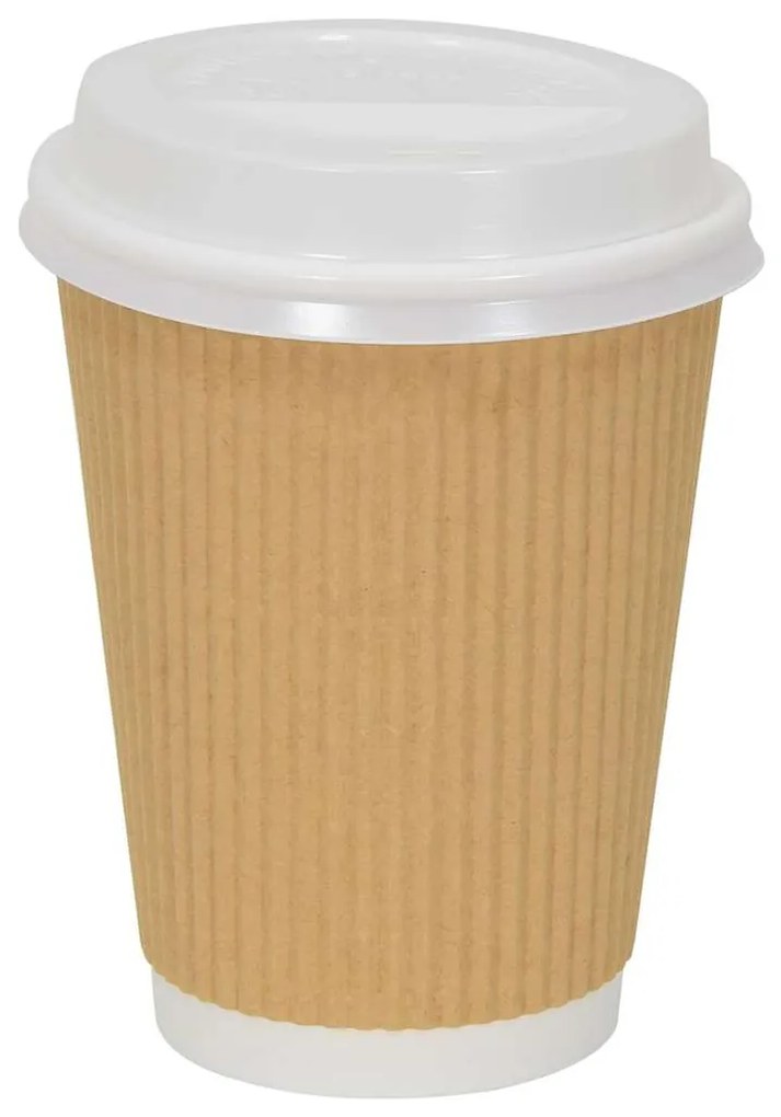 vidaXL Tampas para copos de café em papel Ø90 mm 12oz e 16oz 1000 un