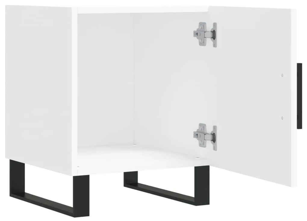 Mesa de cabeceira 2 pcs 40x40x50 cm derivados de madeira branco