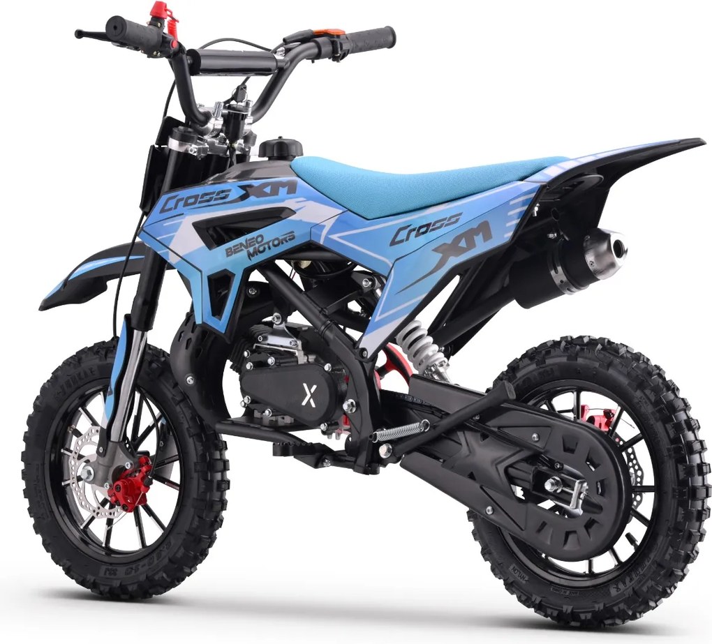 Mini Moto de cross a gasolina para crianças  BNO Motors CROSS XM 50cc Azul