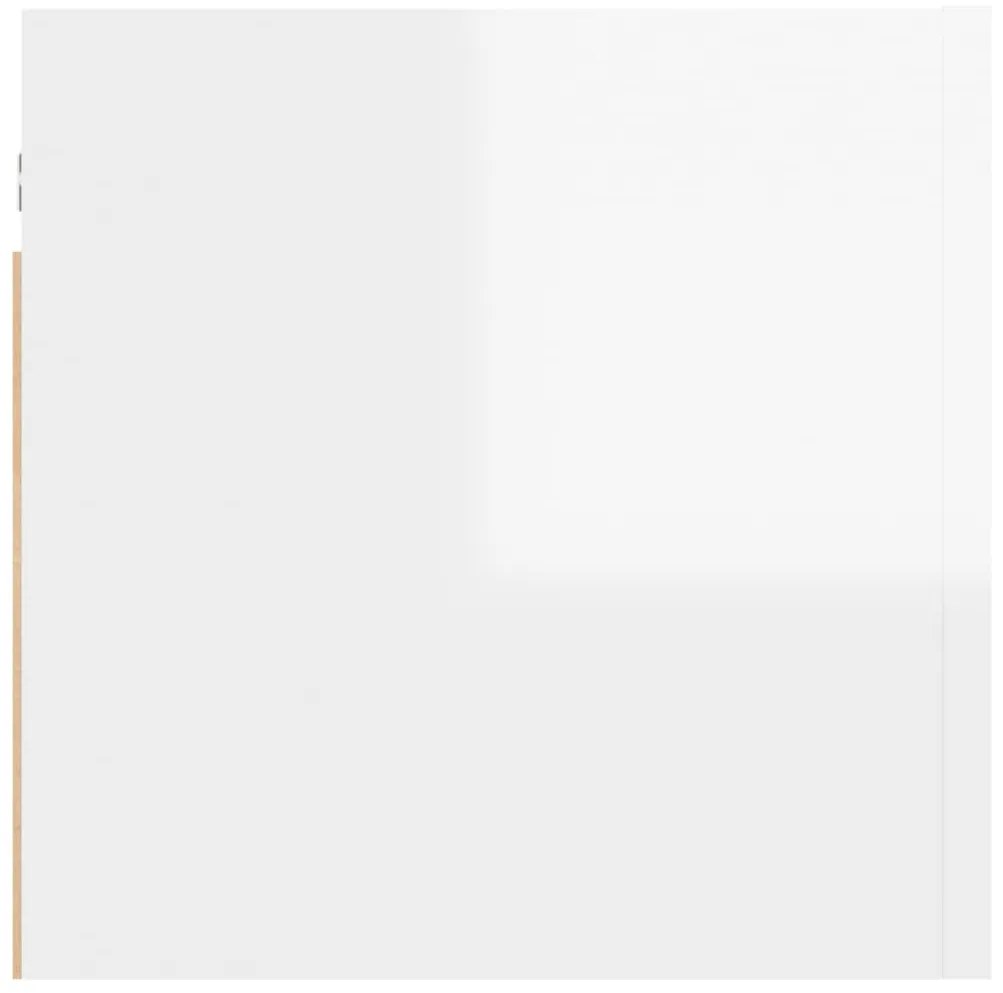 Mesa de cabeceira derivados de madeira branco brilhante