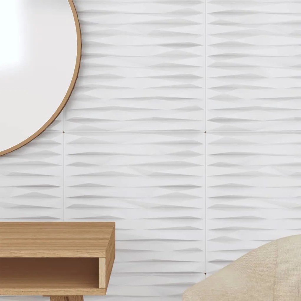 Painéis de parede 24 pcs 50x50 cm 6m² XPS pedra branco