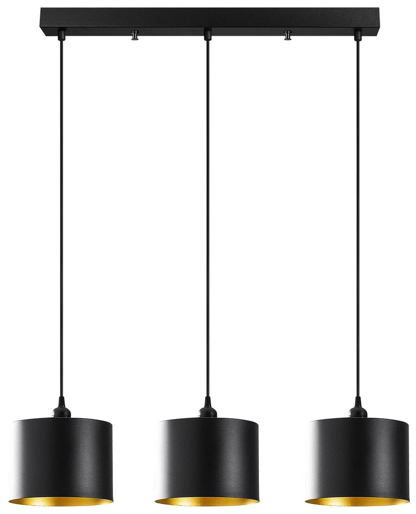 Candeeiro de Teto Berceste – Preto – 70 x 20 cm