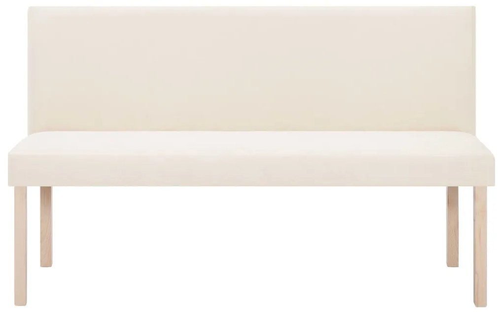 Banco 139,5 cm poliéster creme