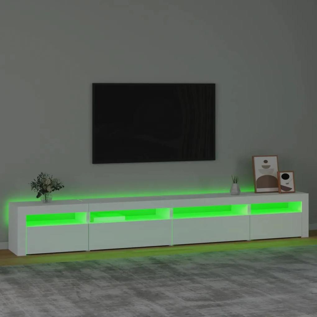 Móvel de TV Sophia com Luzes LED de 270cm - Branco - Design Moderno