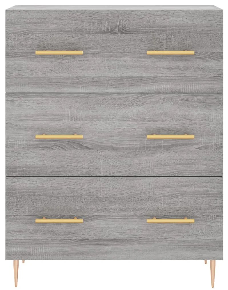 Armário alto 69,5x34x180 cm derivados de madeira sonoma cinza