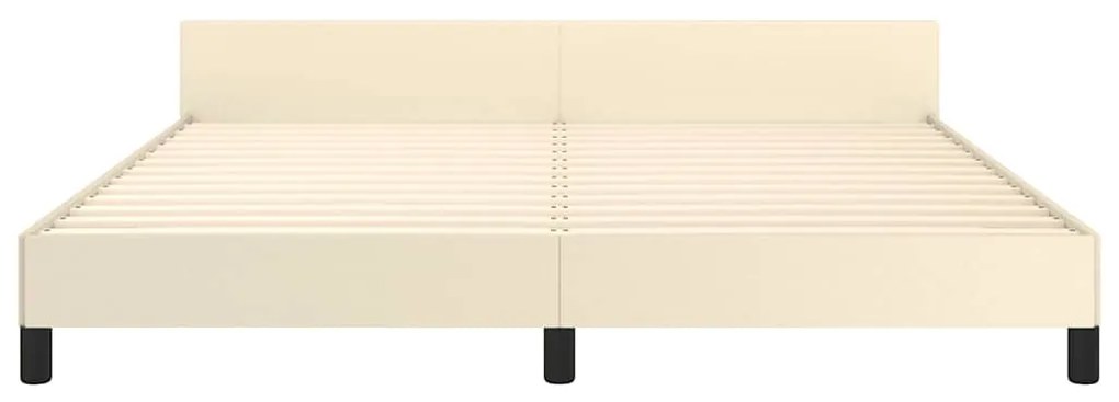 Estrutura cama c/ cabeceira sem colchão 180x200 cm creme