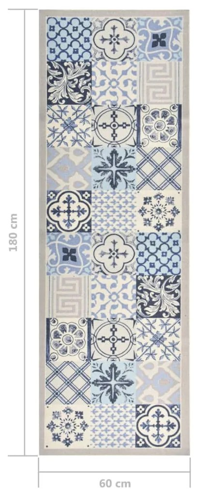 Tapete de cozinha lavável com design mosaicos 60x180 cm