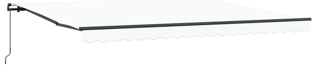 vidaXL Toldo Retrátil Manual Branco 450 × 300 cm Poliéster e Aço