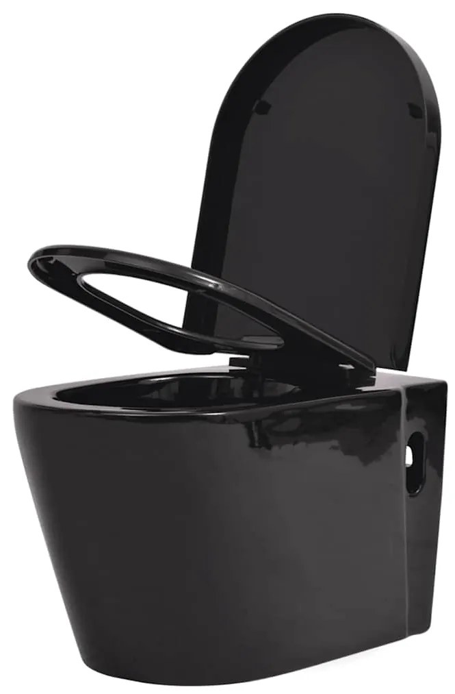Sanita de parede com cisterna oculta, cerâmica, preto