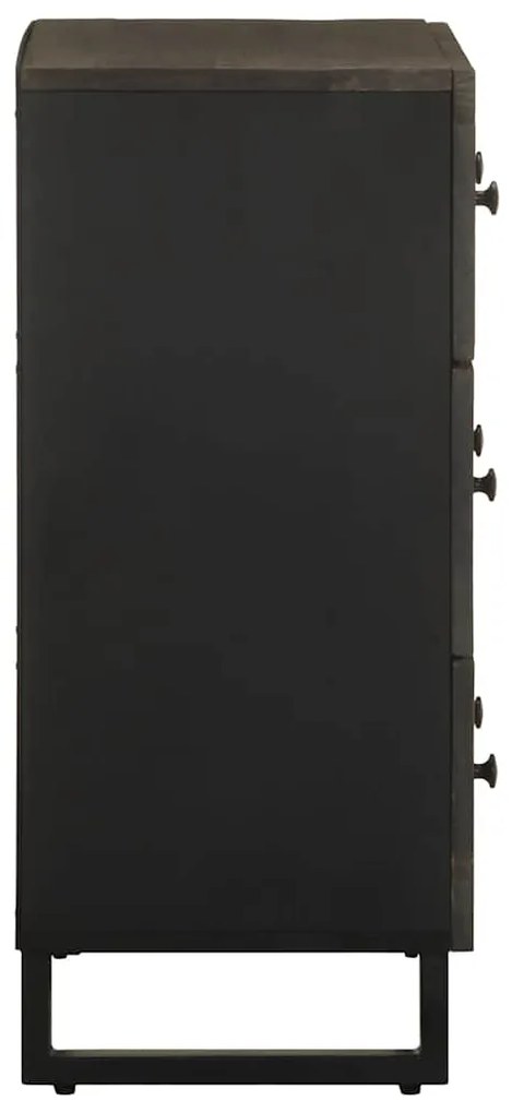 Aparador preto 60x33x75 cm madeira de mangueira maciça