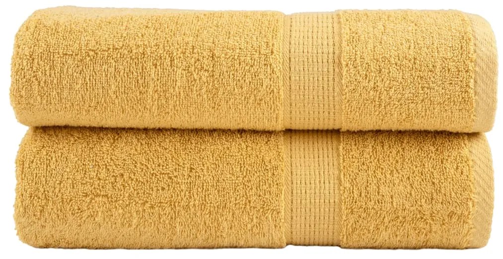 Toalhas de mãos premium SOLUND 2pcs 50x100 cm 600 gsm dourado