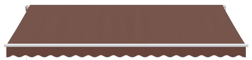 Toldo retrátil automático 450x350 cm castanho
