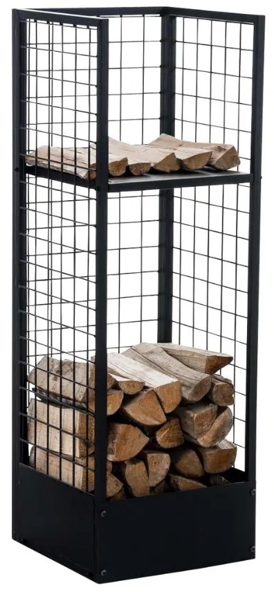 Suporte para lenha Forrest 40 x 40 x 120 Preto