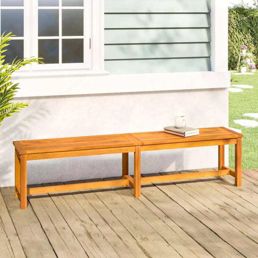 vidaXL Banco de jardim 180x35x45 cm madeira de acácia maciça