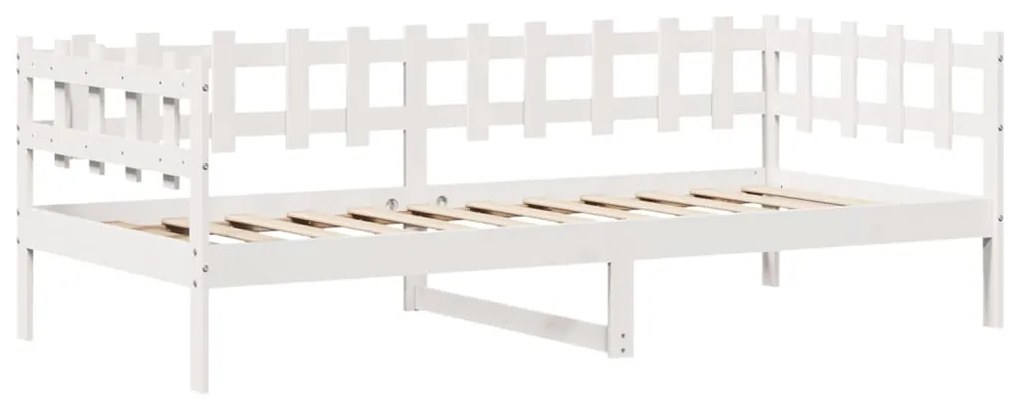 Sofá-cama c/ gavetas 90x200cm madeira de pinho maciça branco