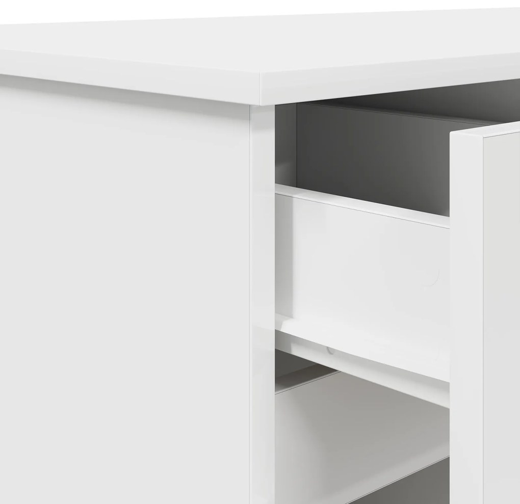 Mesa vidaXL Branca 140x49x76 cm Madeira engenheirada