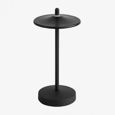 Lâmpada De Mesa Led Sem Fios Em Ferro Zuniga Preto - Sklum
