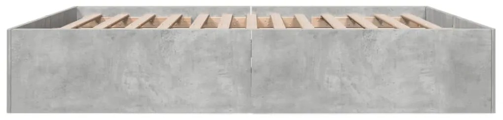 Estrutura de cama 200x200 cm derivados de madeira cinza cimento