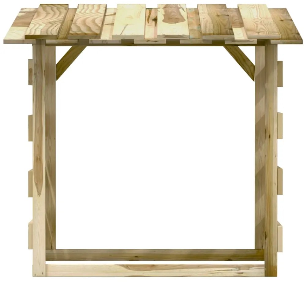 Pérgolas com telhados 3 pcs pinho impregnado 100x90x100 cm