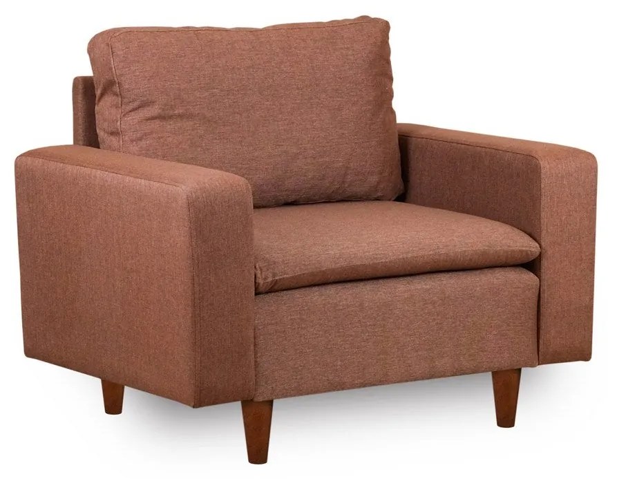 Poltrona Pafu Lungo — Castanho - 105x52x75 cm - Design Moderno