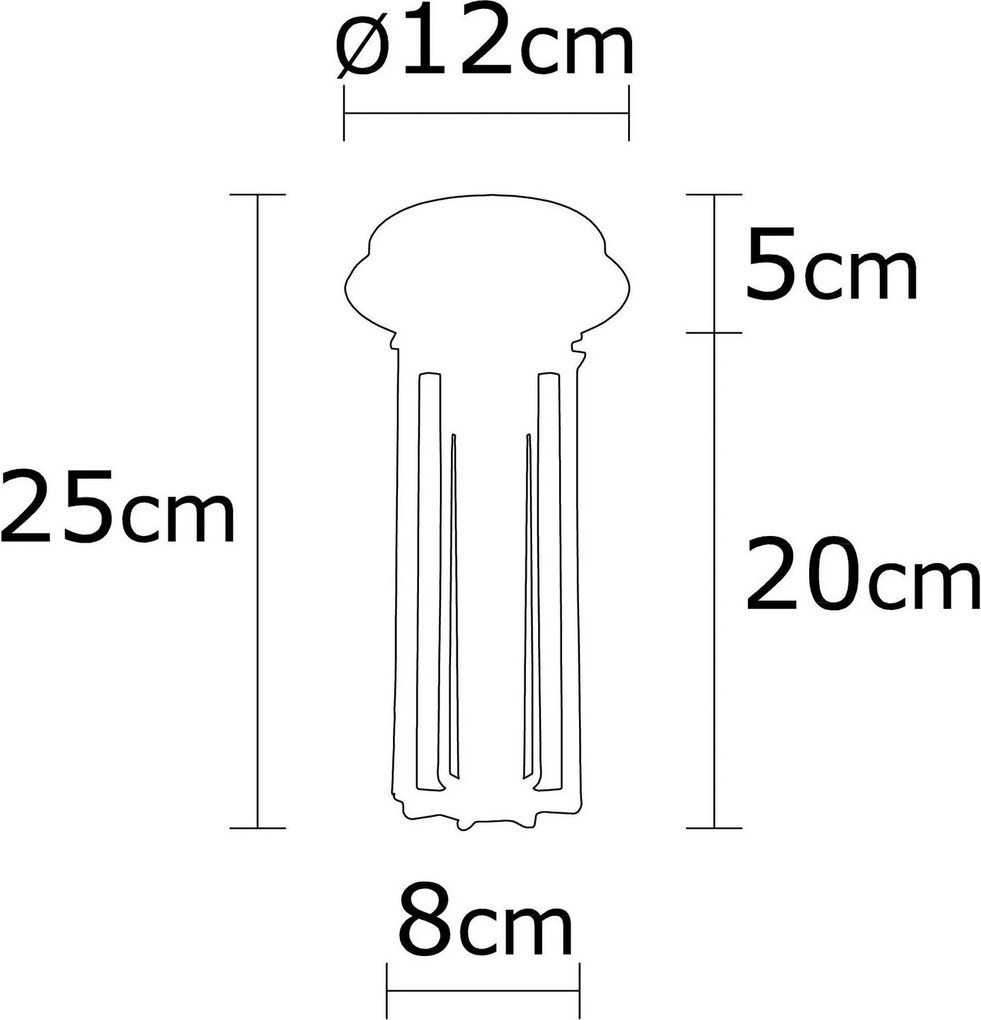 Chandelier Likya – Preto – Diâmetro 12 cm, Altura 25 cm