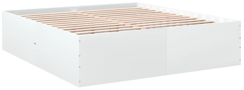 Estrutura de cama 200x200 cm derivados de madeira branco
