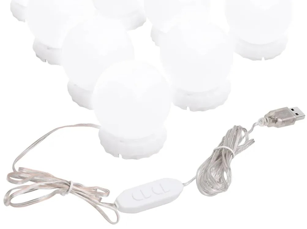 Espelho de parede com luzes LED vidro quadrado