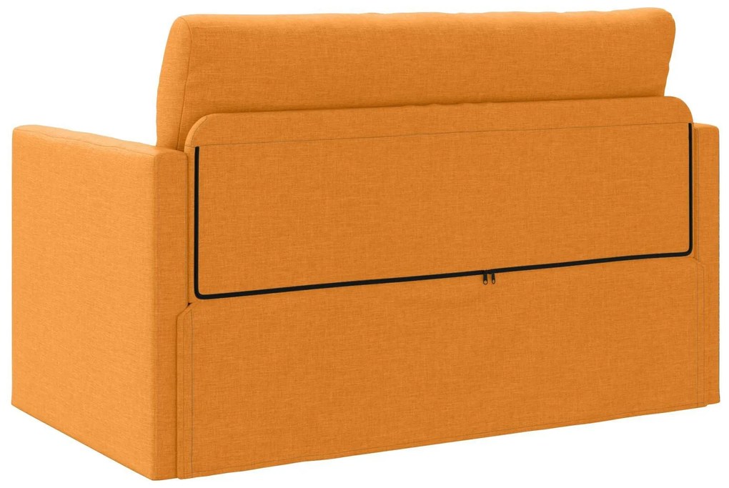 Sofá Cama de Chão 2-em-1 Amarelo Escuro 124x71x78 cm Tecido