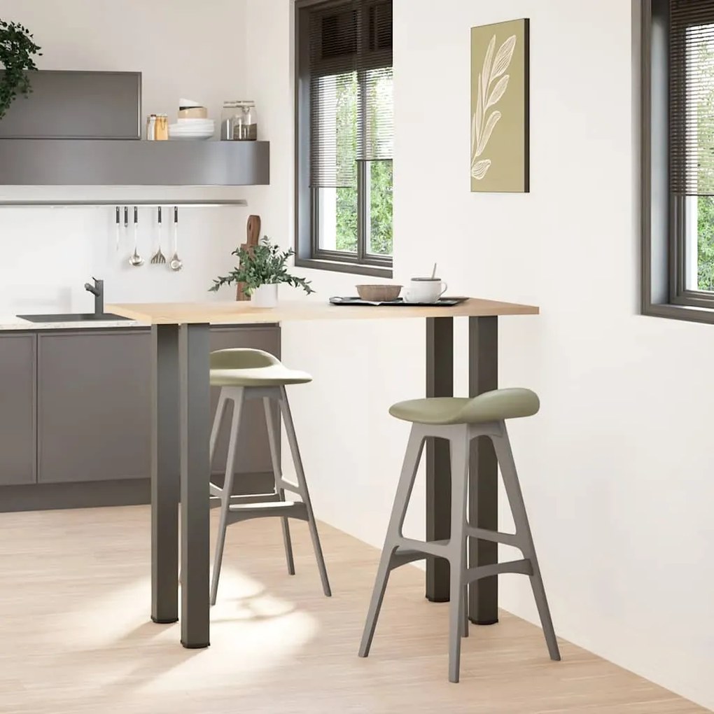 Pés para mesa de bar 4 peças antracite 110-112 cm aço