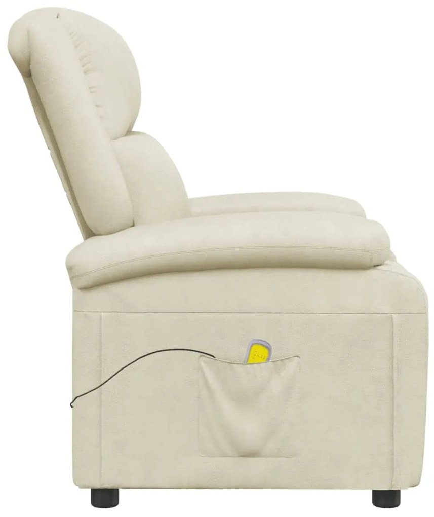Cadeira de massagens couro artificial cor creme