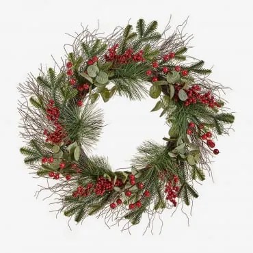 Coroa Decorativa De Natal Ø60 Cm Adeline Verde Pesto - Sklum