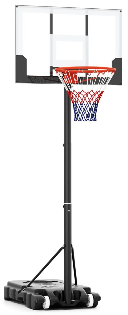 Cesta de basquete portátil com altura ajustável de 7,5 a 10 pés