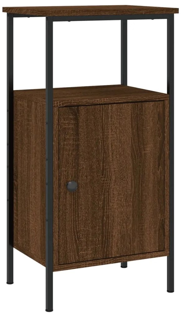 Mesas cabeceira 2pcs 41x31x80cm deriv.madeira carvalho castanho