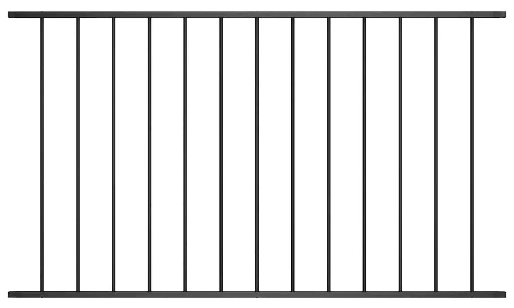 vidaXL Painel de vedação em aço com revestimento em pó 1,63x1 m preto