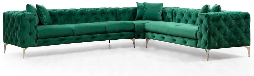 Sofá de Canto Como – Verde – 310 cm x 70 cm x 270 cm