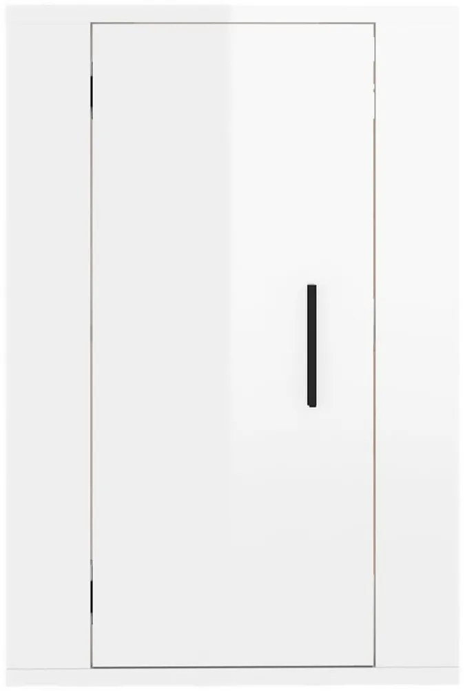 Móvel de TV de parede 40x34,5x60 cm branco brilhante