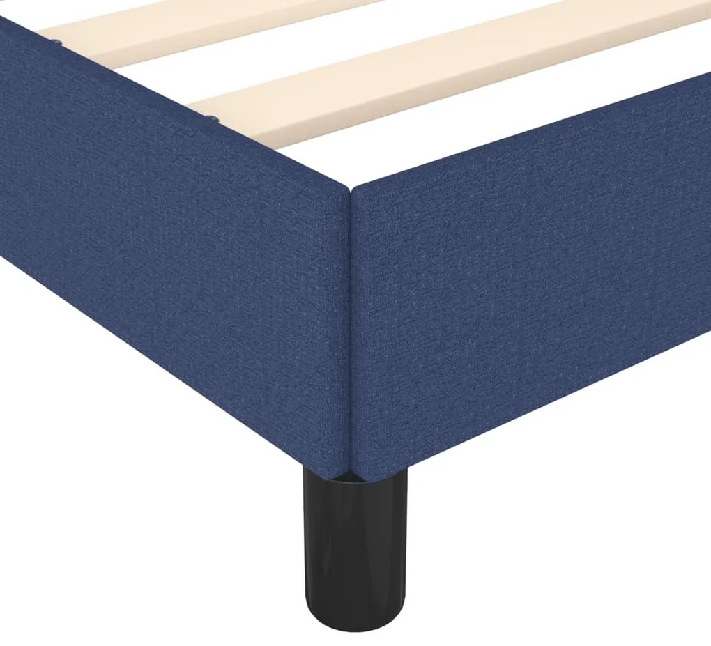 Estrutura de cama sem colchão 120x200 cm tecido azul