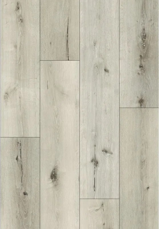 Mexen Silver Lake painéis vinílicos 1240 x 182 mm SPC 6,5 mm, base IXPE 1,5 mm, 4 V-Fuga, Carvalho - F1034-1240-182-505-4V1-01