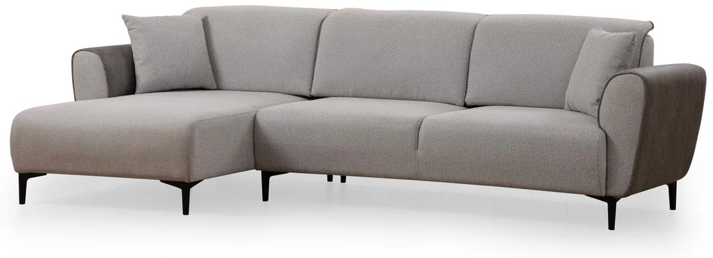 Sofá-Cama de Canto Aren – Cinzento – 150 x 260 cm