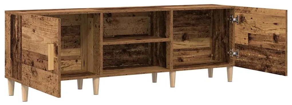 Estante para TV vidaXL Madeira Velha 150x30x50 cm Madeira de Engenhari