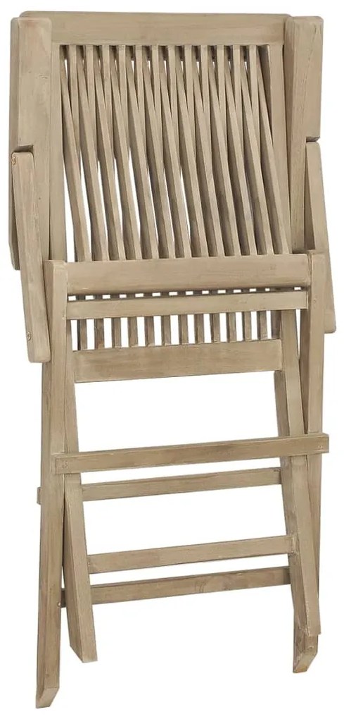 Cadeiras de jardim dobráveis 2 pcs 56x61x89cm teca maciça cinza