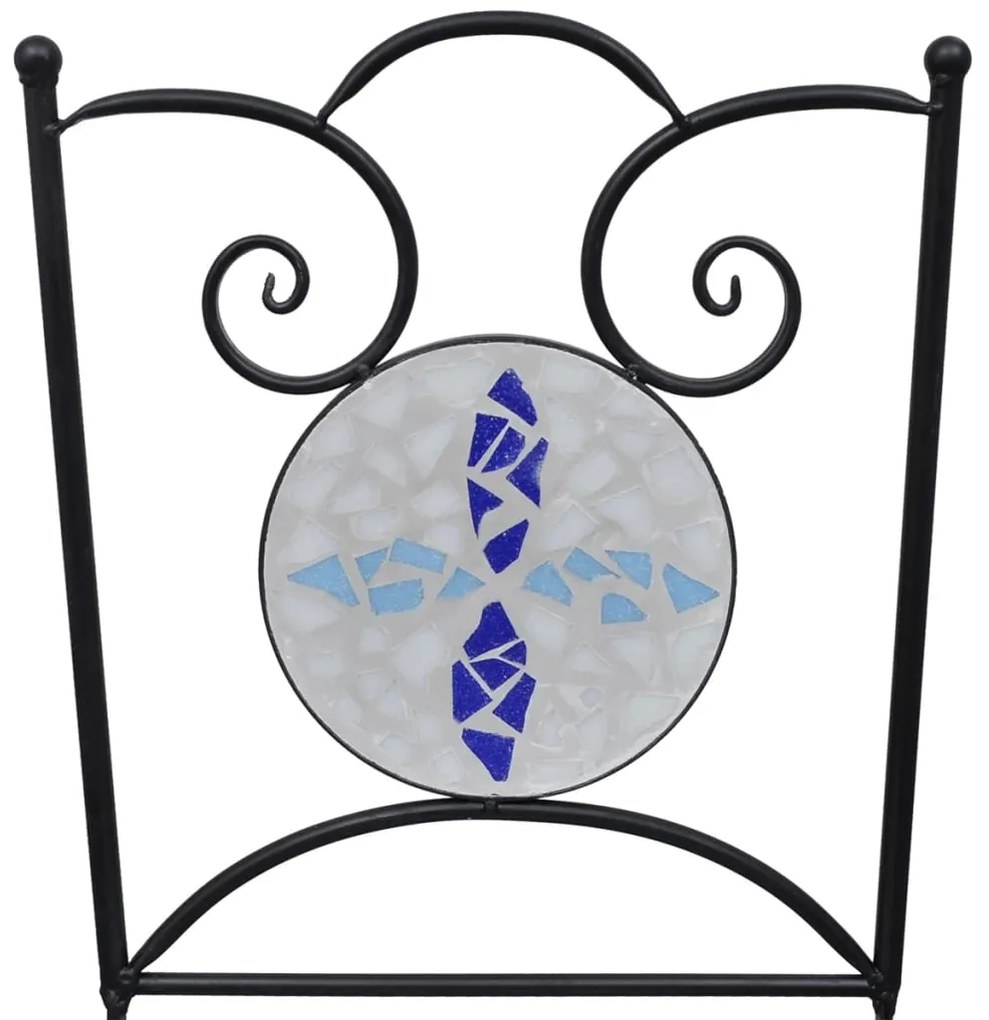 Conjunto bistrô azulejos de cerâmica 3 pcs azul e branco