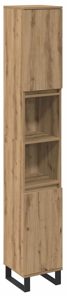 Conjunto de Móveis para Casa de Banho de 3 peças Carvalho Artesanal Ma