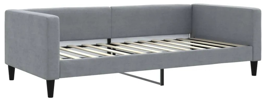 Sofá-cama c/ gavetão e colchões 100x200cm tecido cinzento-claro