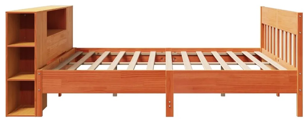 Cama com estante sem colchão 200x200 cm pinho maciço