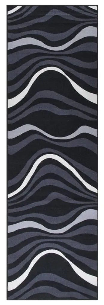vidaXL Tapete/passadeira 80x300 cm preto