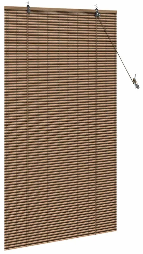 Persiana de Janela com cortinas Manual Castanho 90 x 160 cm Bambu